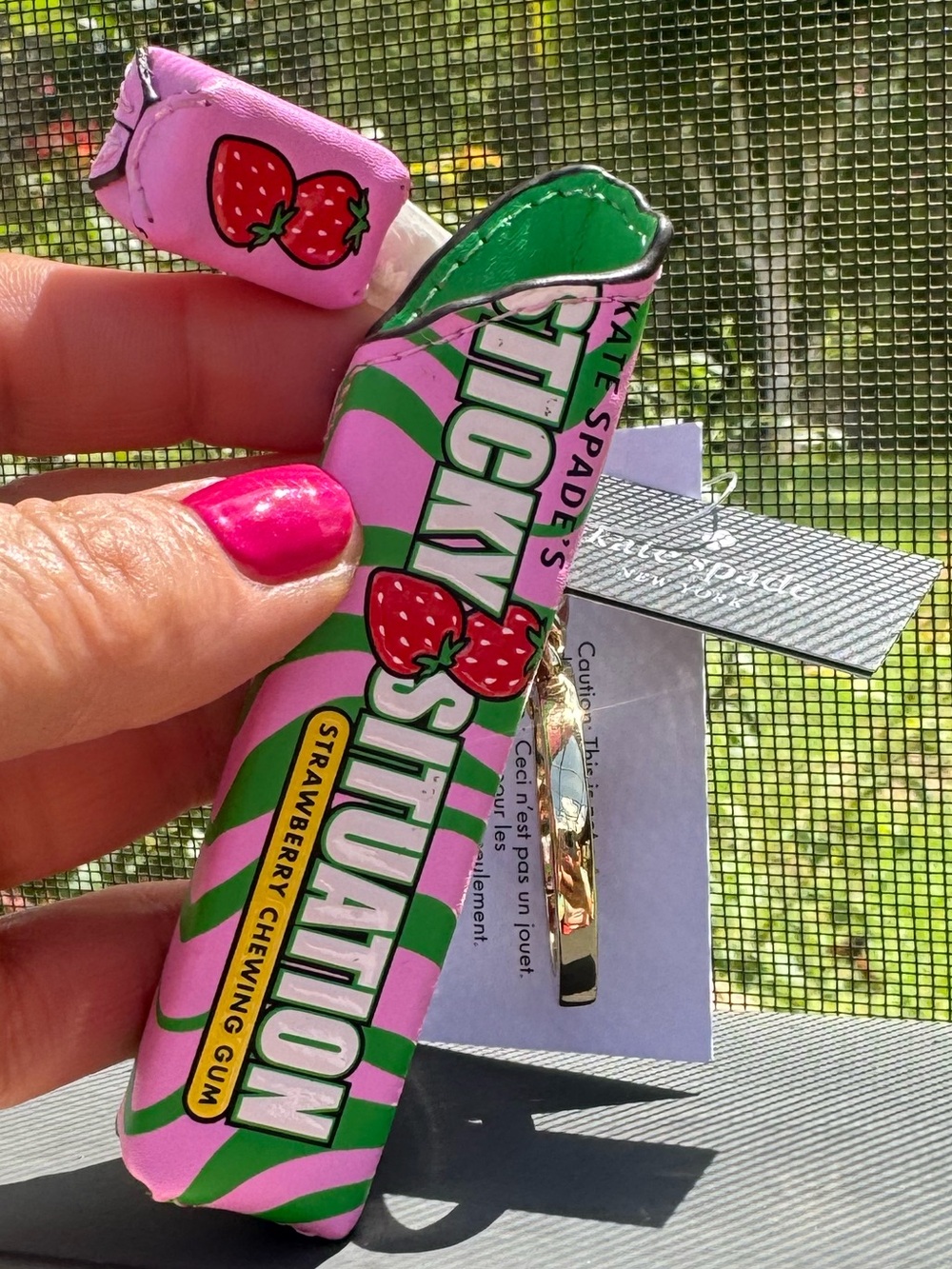 Kate Spade Bubble Gum Bag Charm Keychain